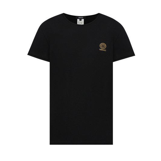 Camiseta Negra Versace Basic Medusa Underwear