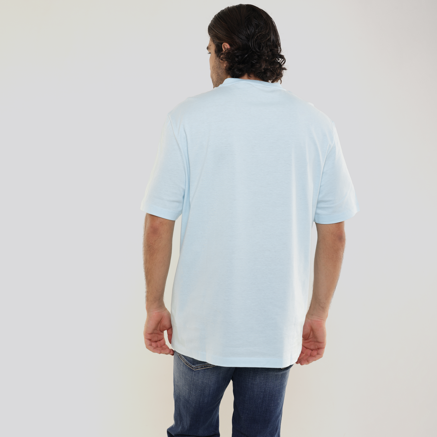 Camiseta Celeste Versace Logo