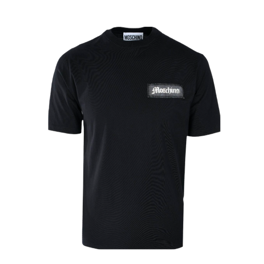 Camiseta Negra Moschino Chest Logo