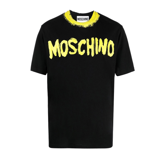 Camiseta Negra Moschino Couture Logo Neck