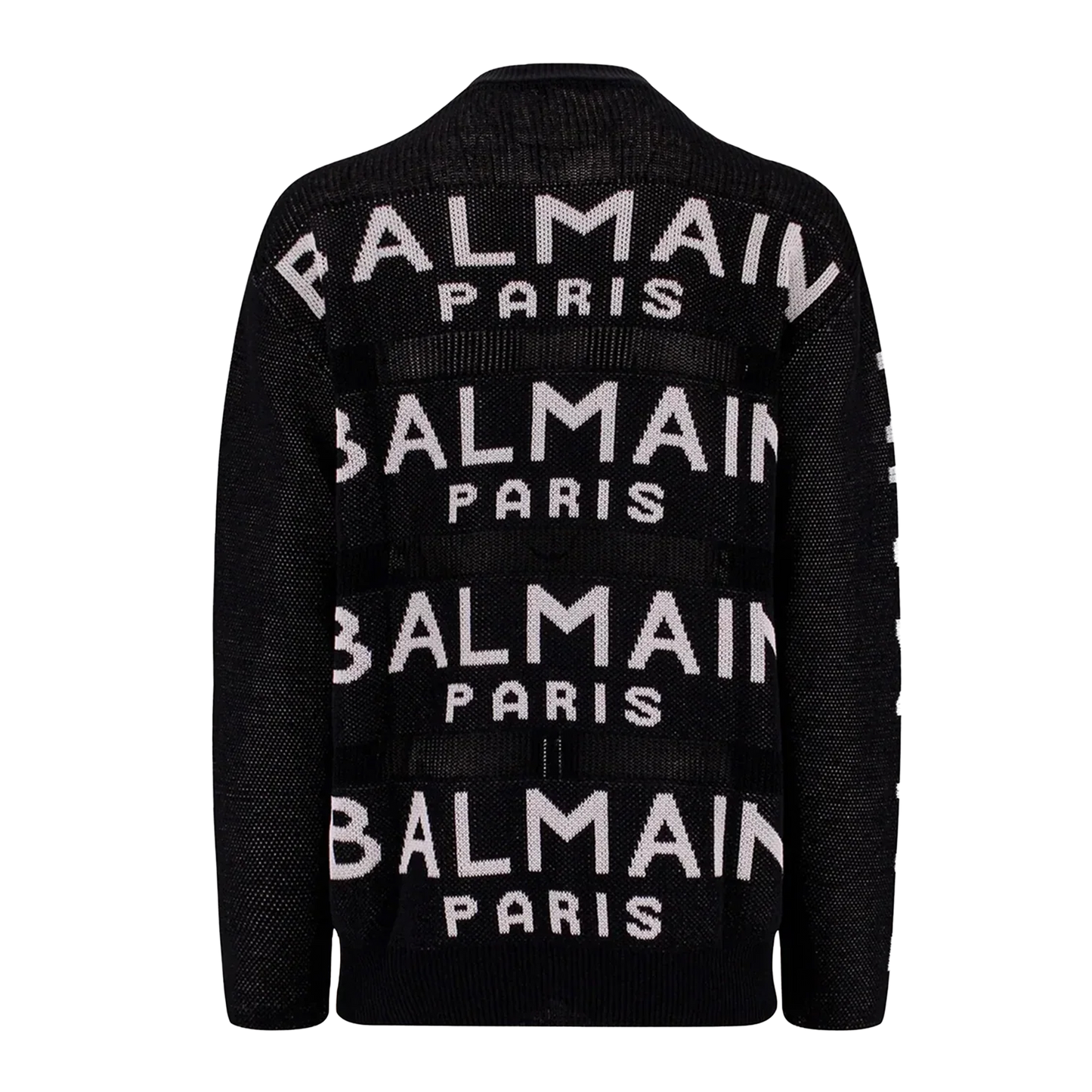 Suéter Negro Balmain Paris Multilogo