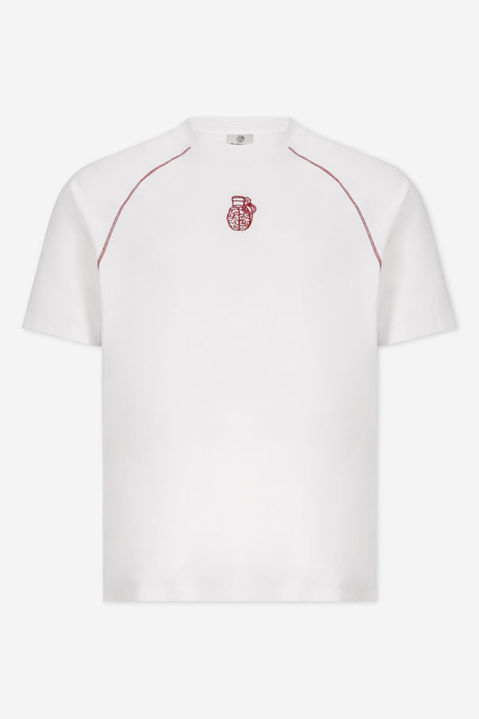 RED GRANADE SLIM FIT IVORY T-SHIRT