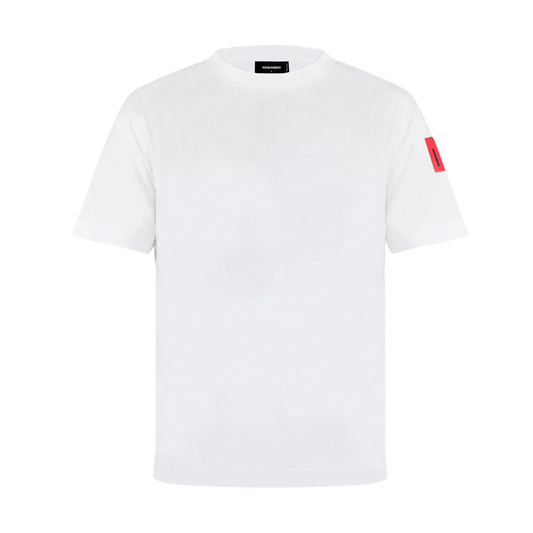 Camiseta Blanca Dsquared2 Rojo Icon Tag