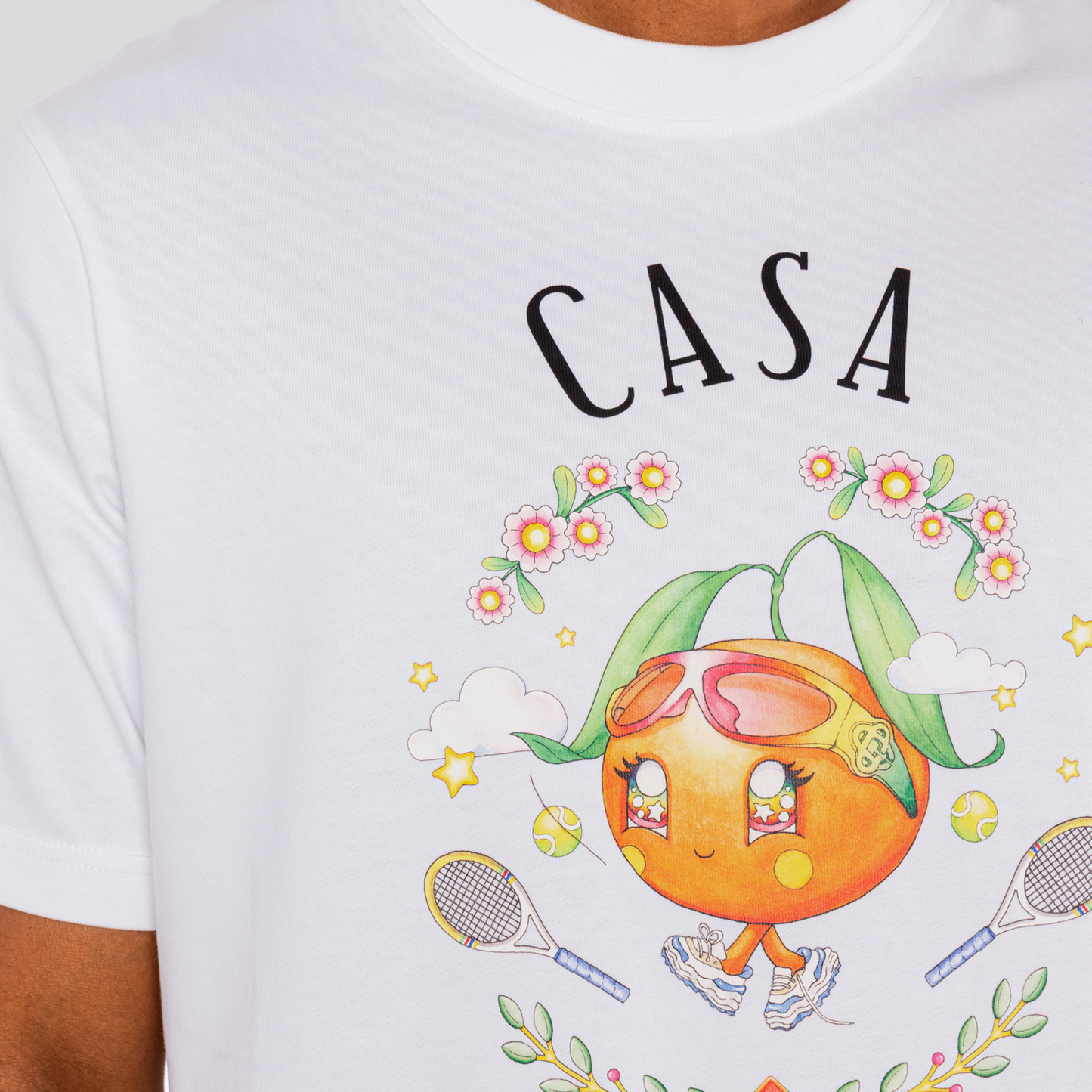 Camiseta Blanca Casablanca Casa Way Orange Mascot