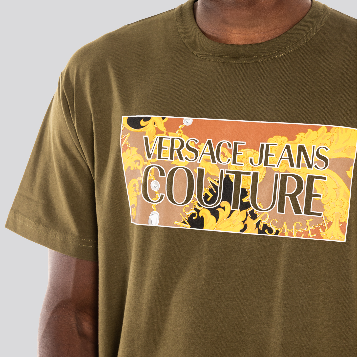 Camiseta Verde Oliva Versace Jeans Couture Logo