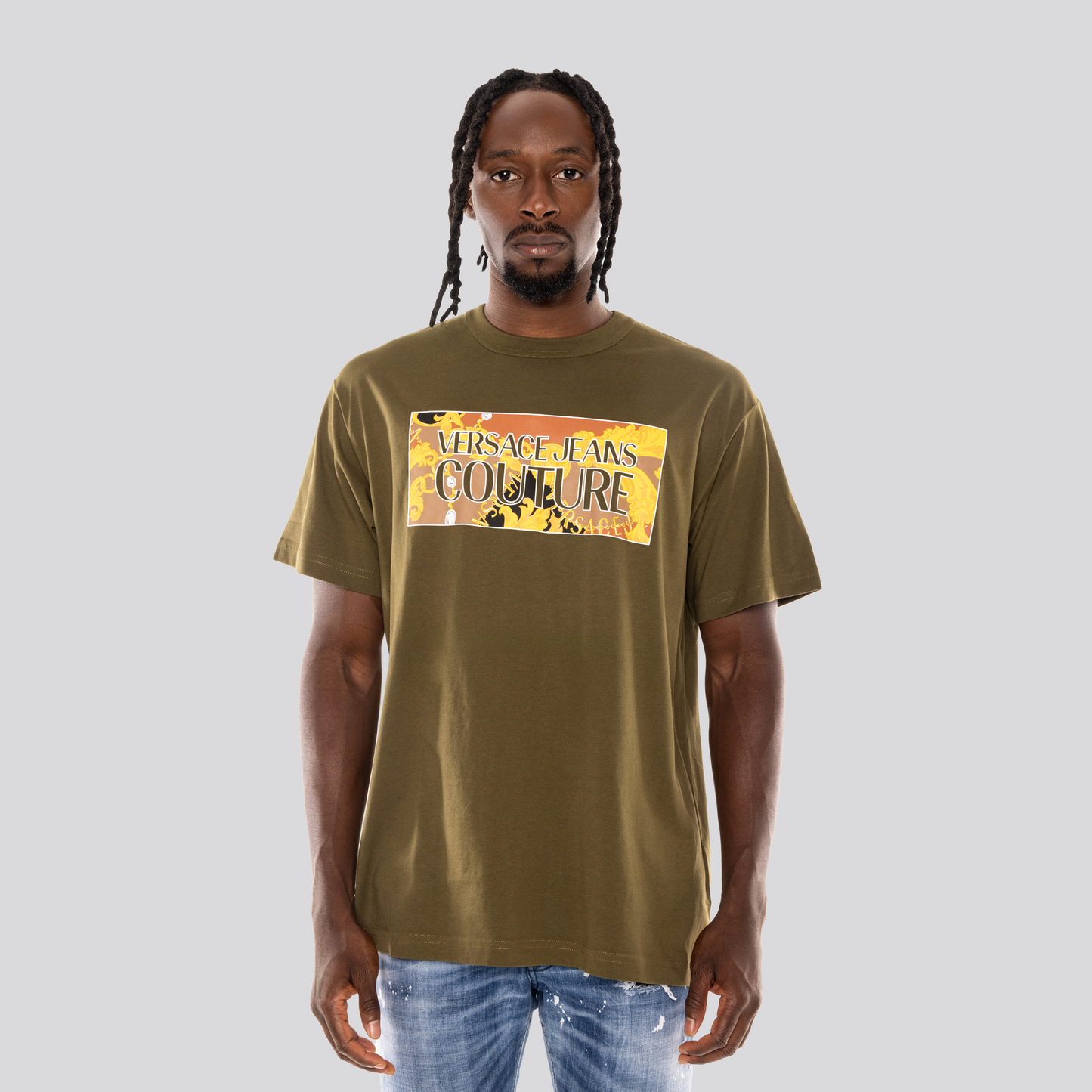 Camiseta Verde Oliva Versace Jeans Couture Logo