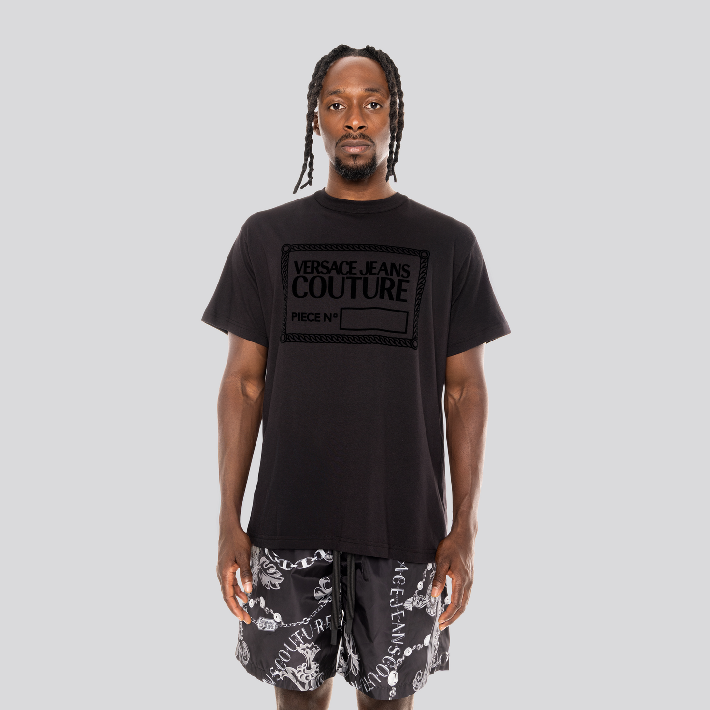 Camiseta Negra Versace Jeans Couture Logo