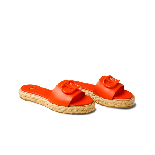 Sandalias Naranja Valentino Vlogon Sign