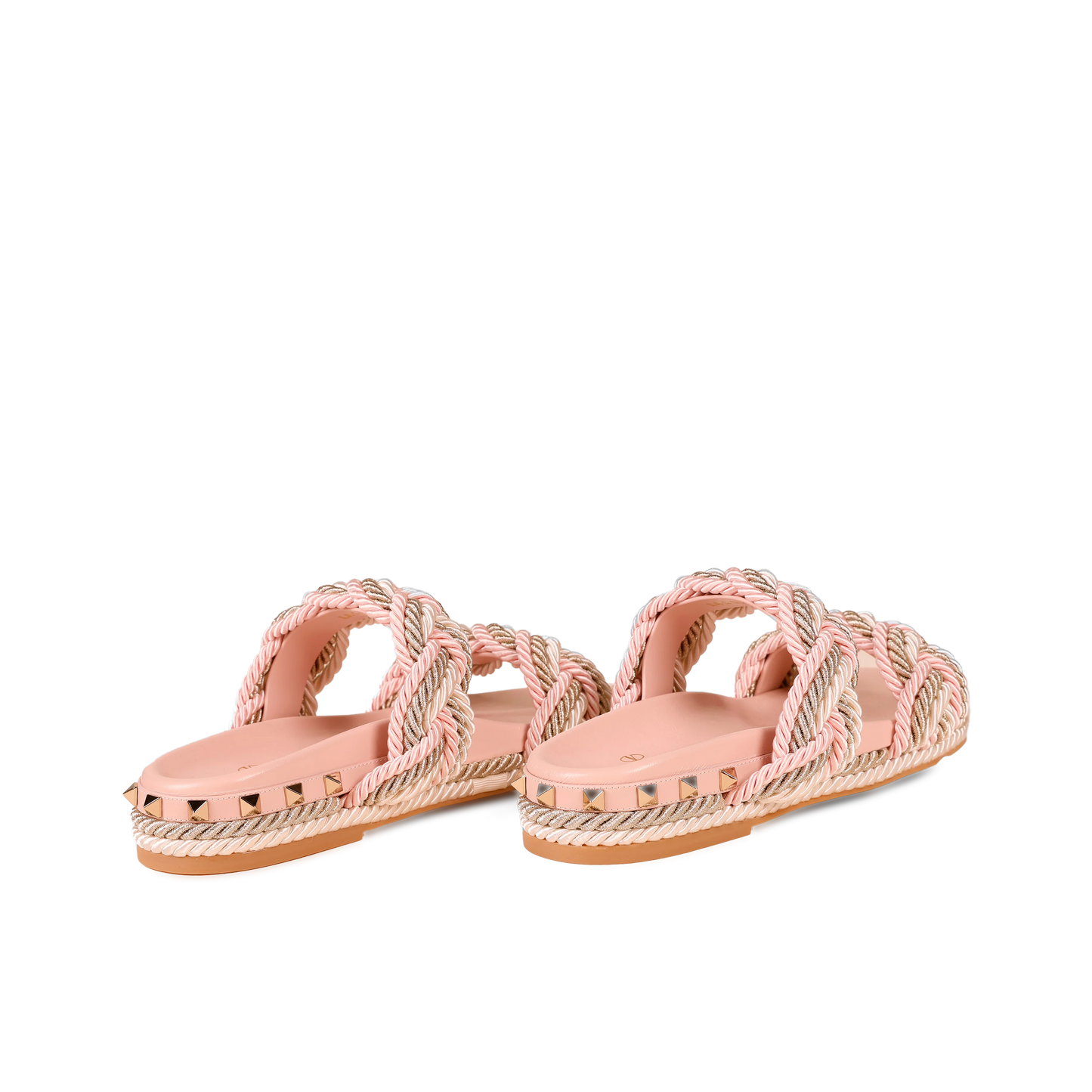 Sandalias Rosadas Valentino Rockstud Toe