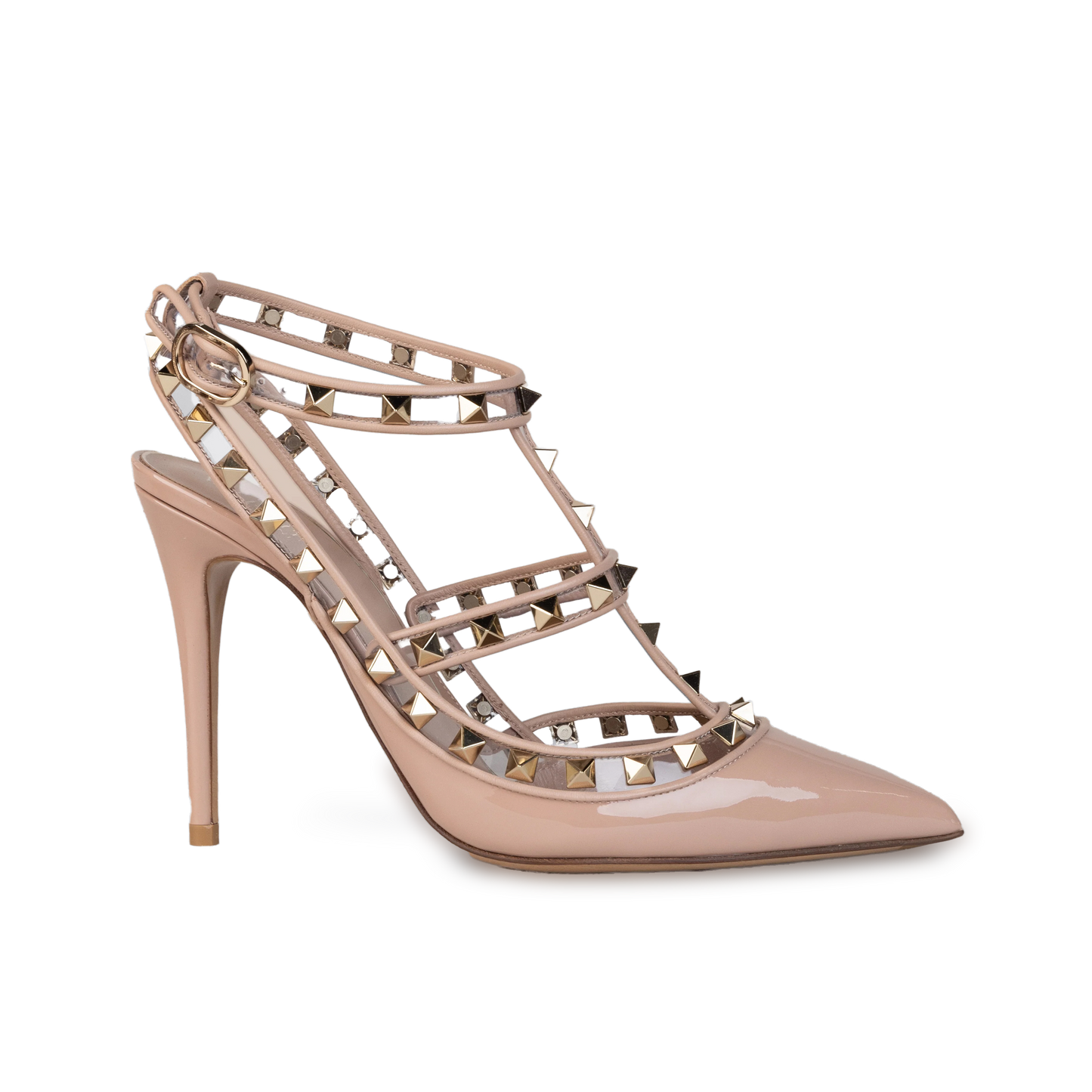 Tacones Rose Cannelle Transparente Valentino Multi Rockstuds