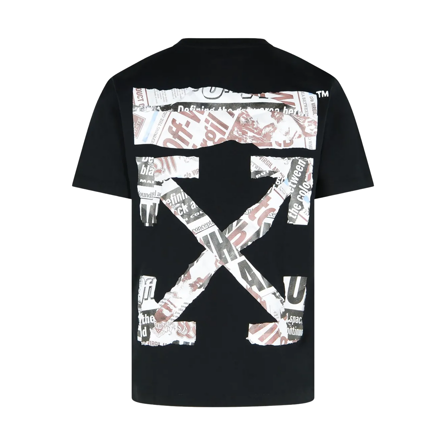 Camiseta Negra Off-White Newspaper