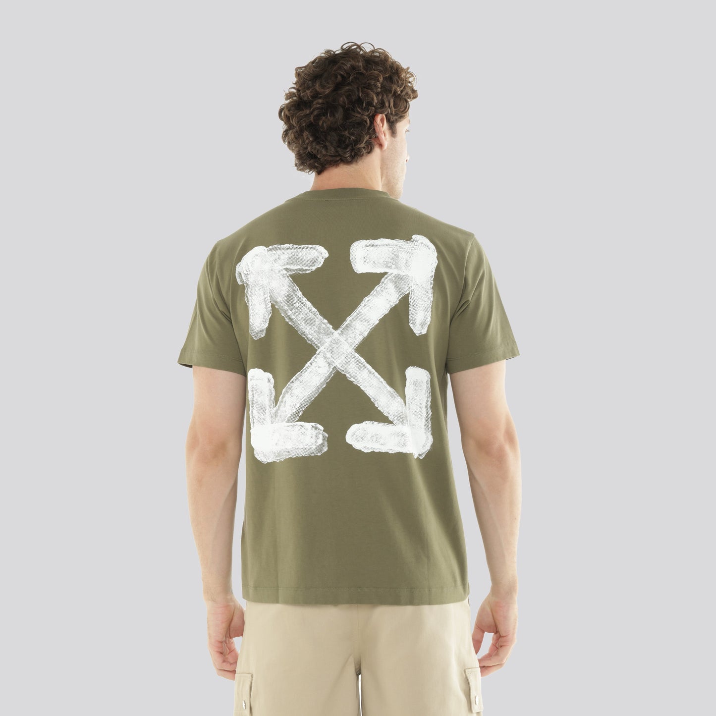 Camiseta Verde Off-White Spray Arrow