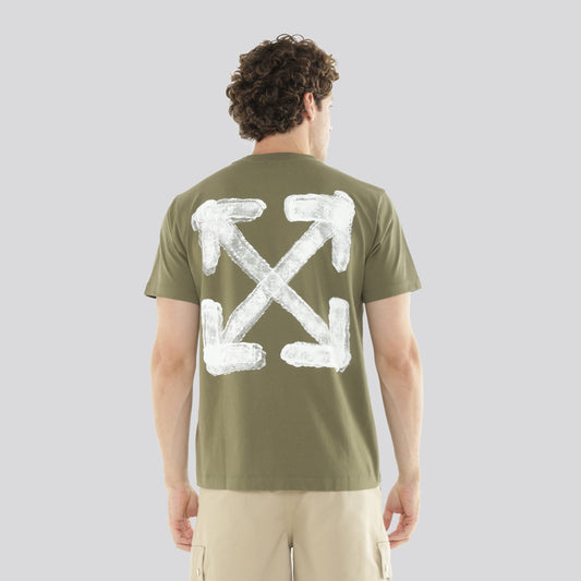 Camiseta Verde Off-White Spray Arrow