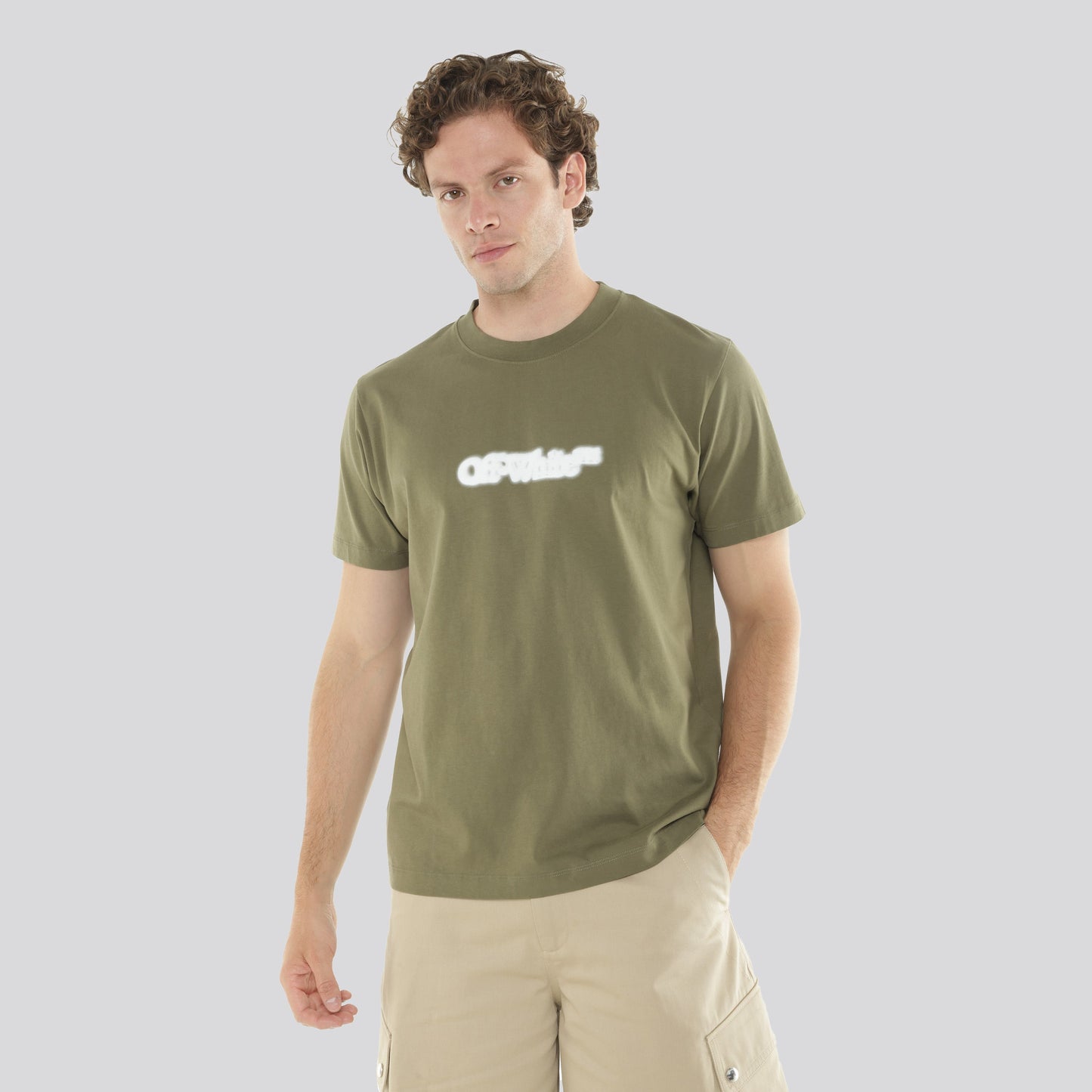 Camiseta Verde Off-White Spray Arrow