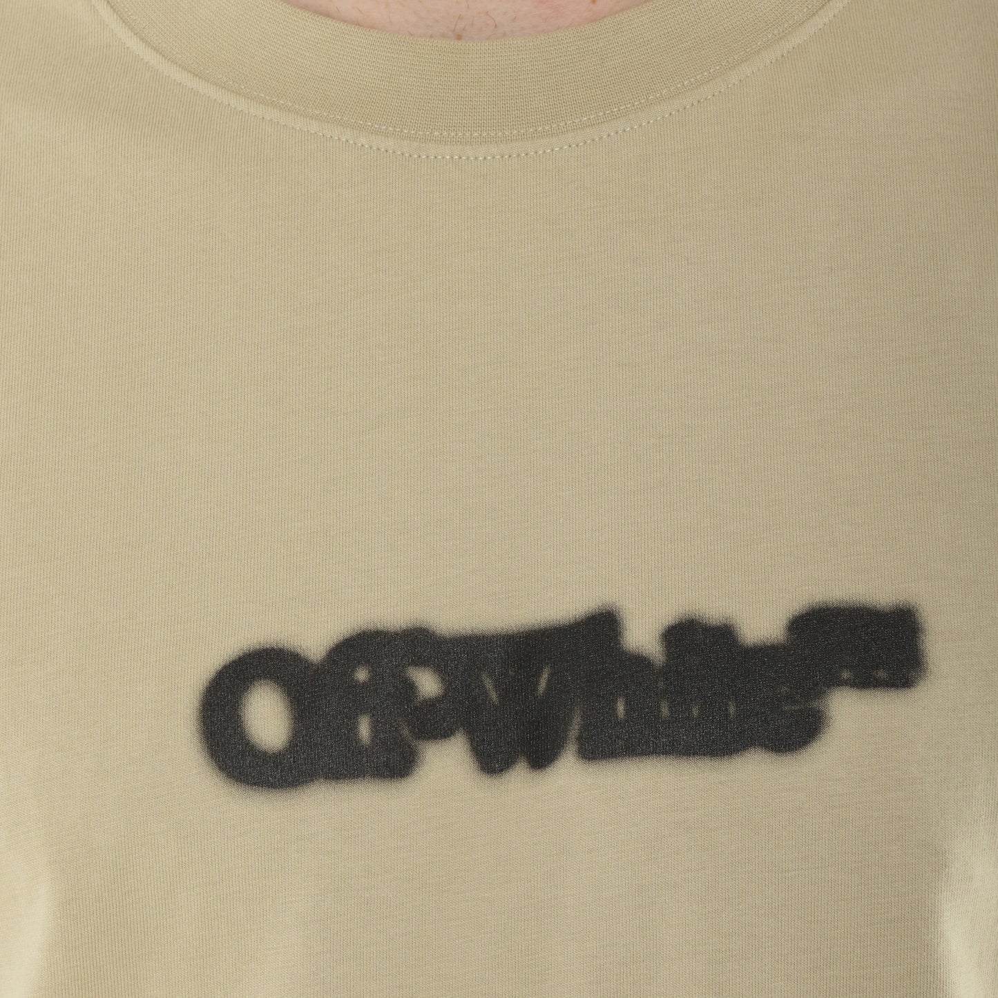 Camiseta Beige Off White Spray Arrow