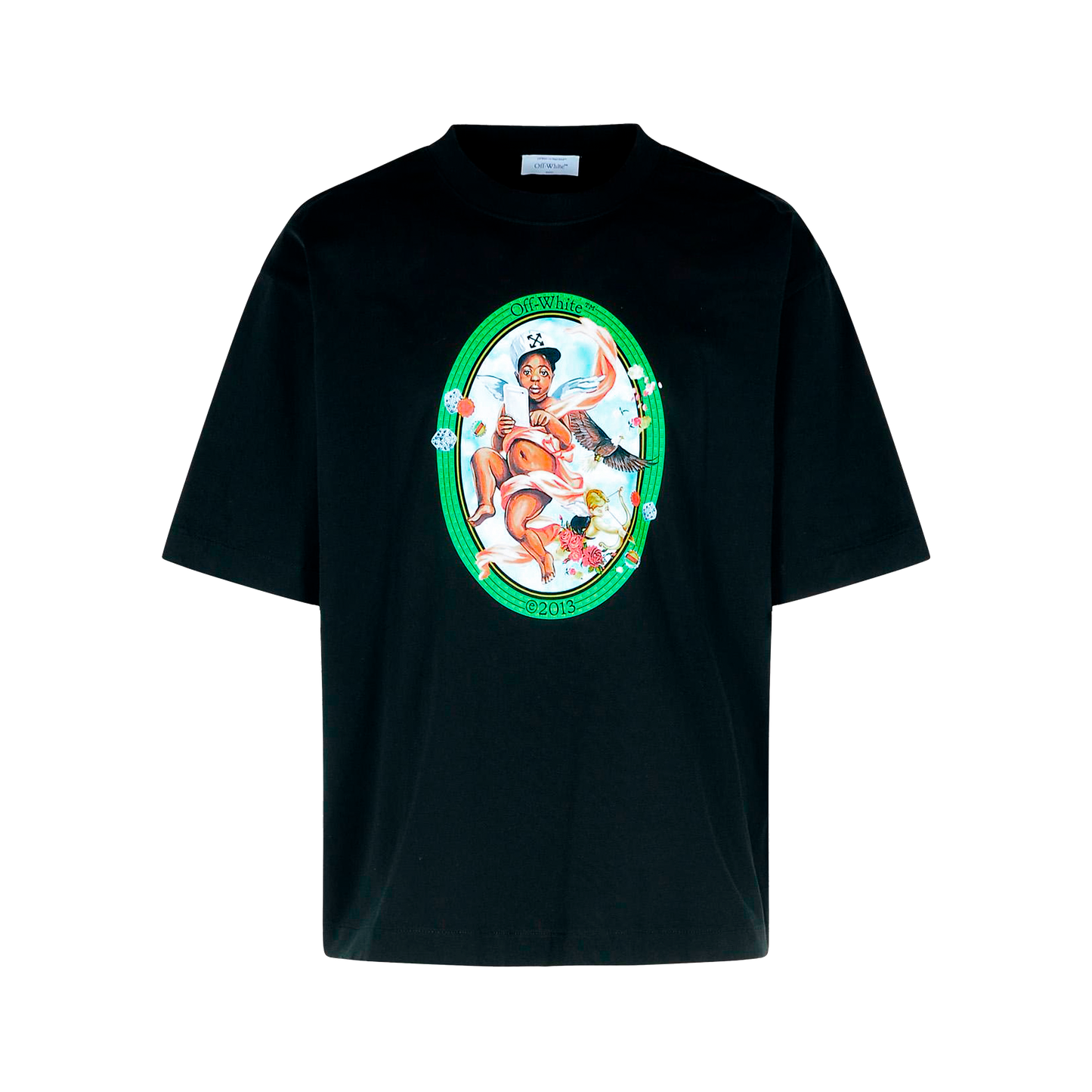 Camiseta Negra Off-White Fresco Oval