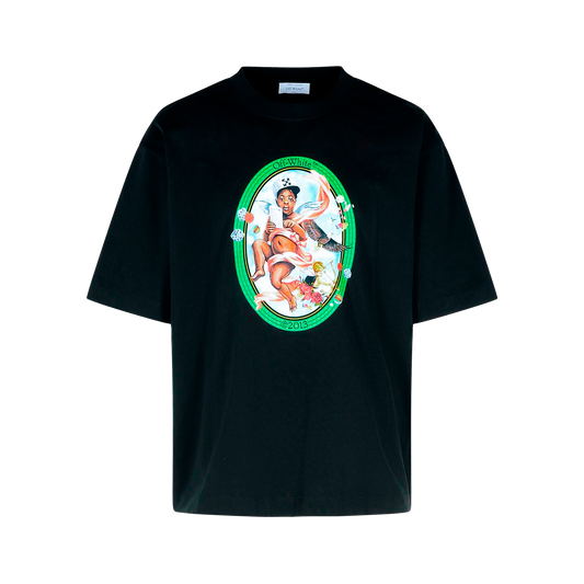Camiseta Negra Off-White Fresco Oval