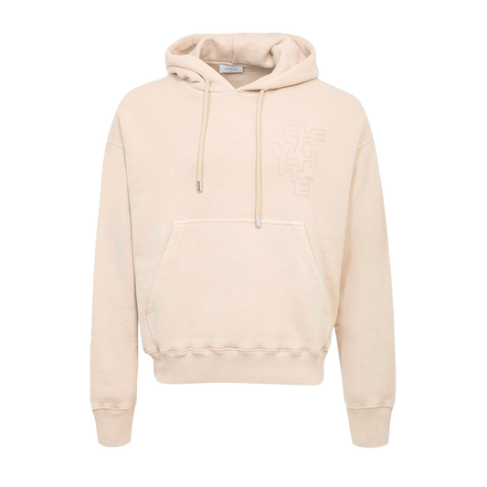 Buzo Tipo Hoodie Beige Off-White Outline Arrow