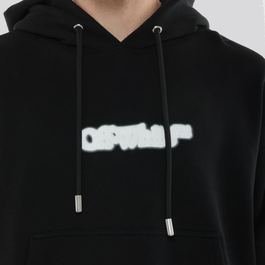 Buzo Tipo Hoodie Negro Off-White Spray Ground Skate