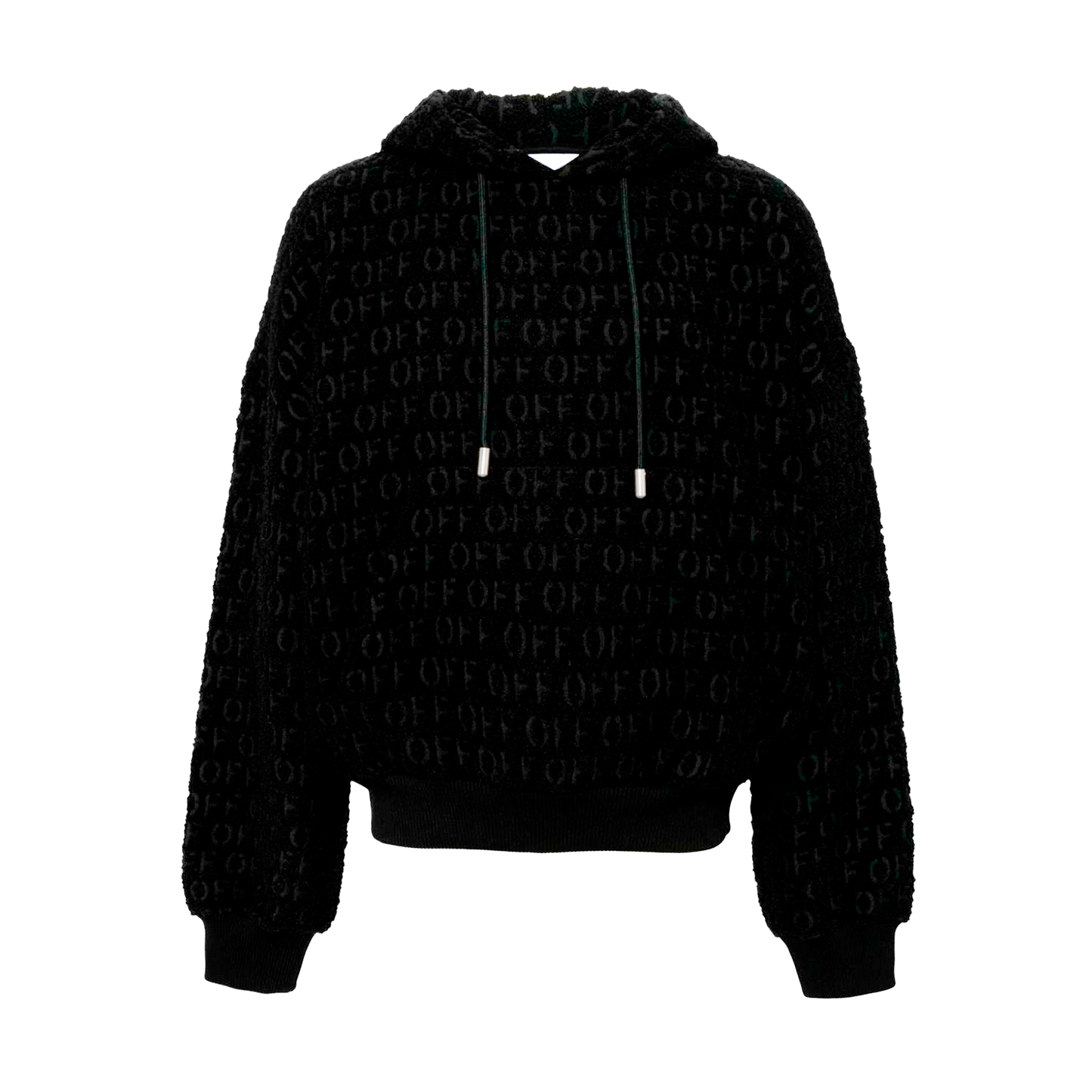 Buzo Tipo Hoodie Negro Off-White Boucle