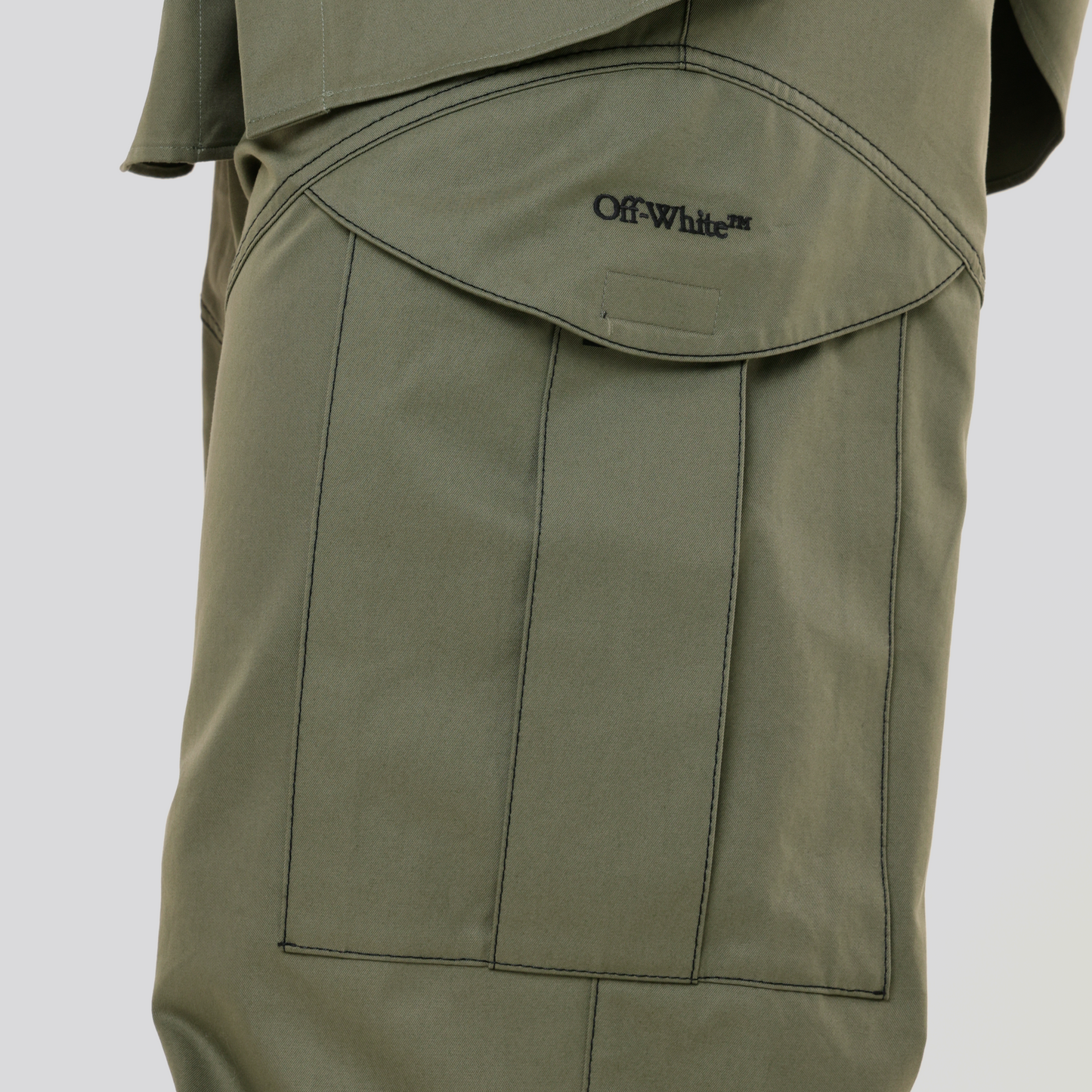 Pantalón Verde Off-White Cargo Arrow