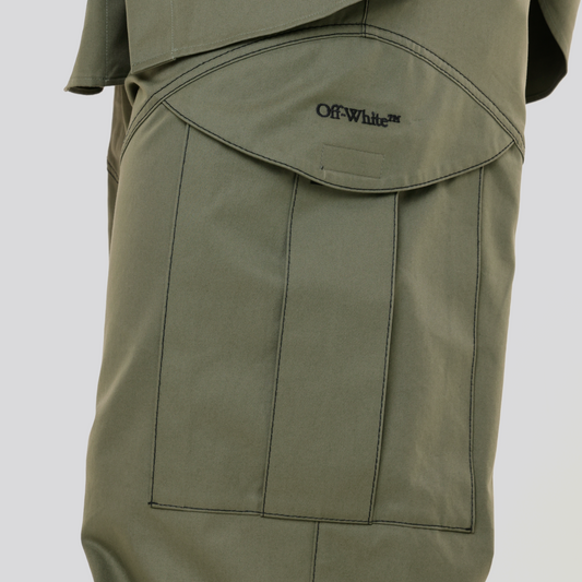 Pantalón Verde Off-White Cargo Arrow