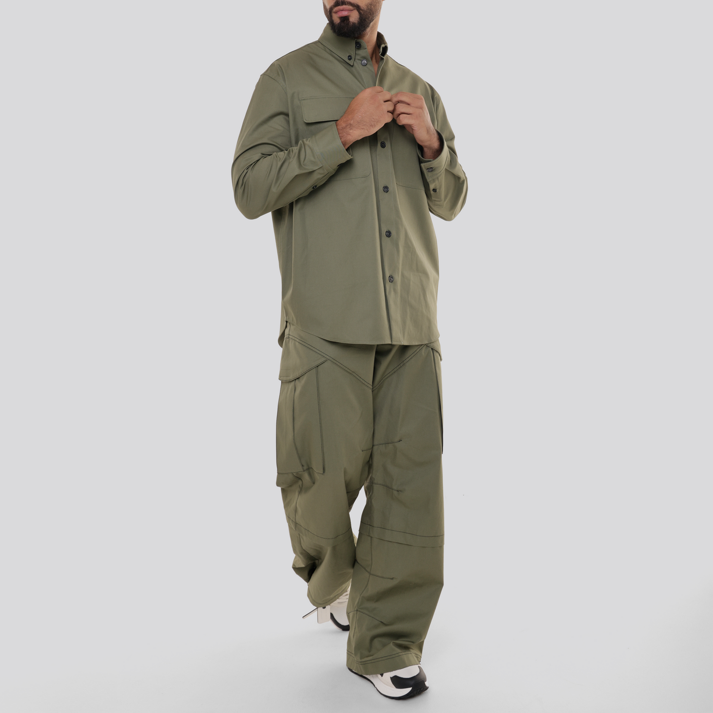 Pantalón Verde Off-White Cargo Arrow