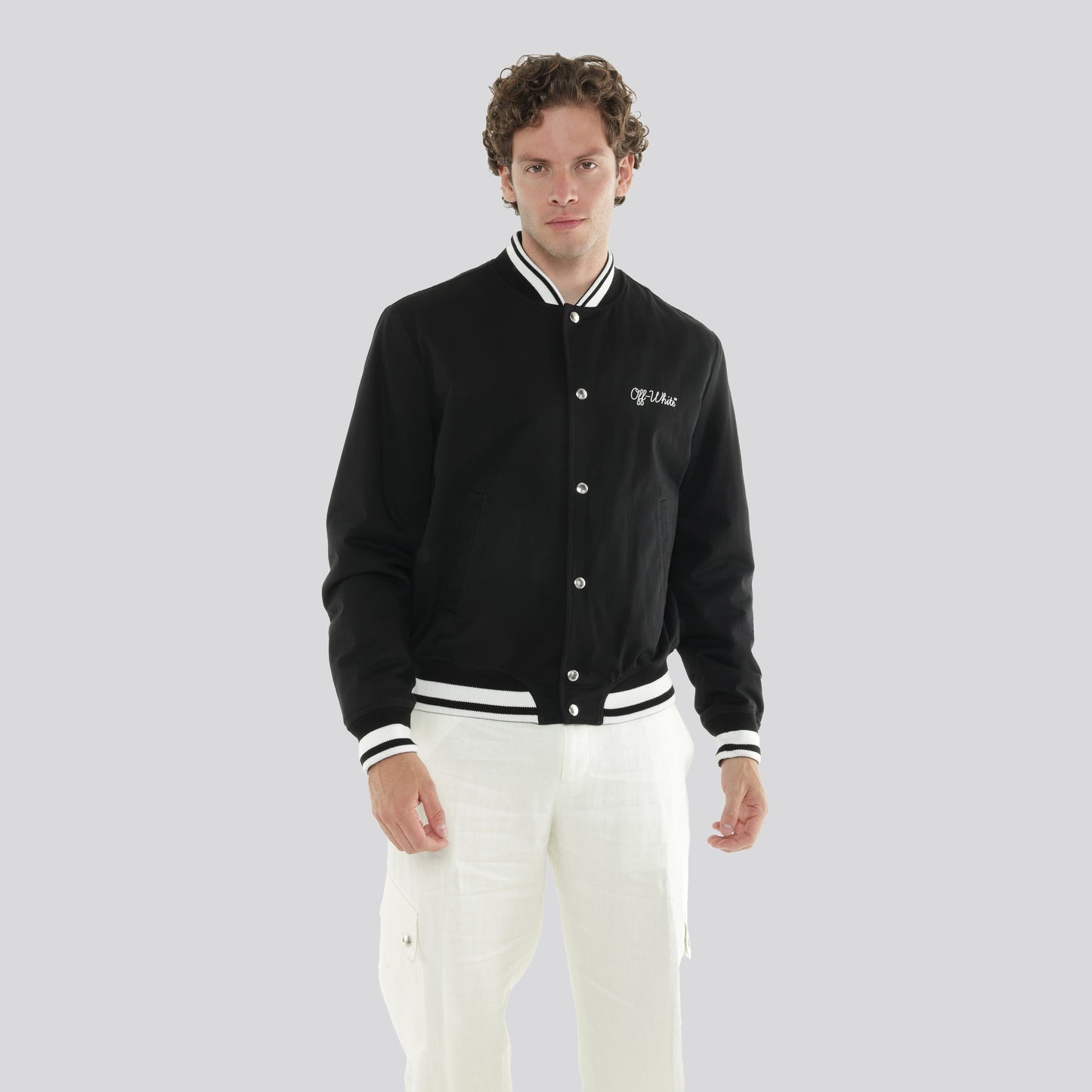 Chaqueta Negra Off-White Script Cotgab