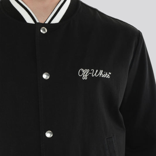 Chaqueta Negra Off-White Script Cotgab