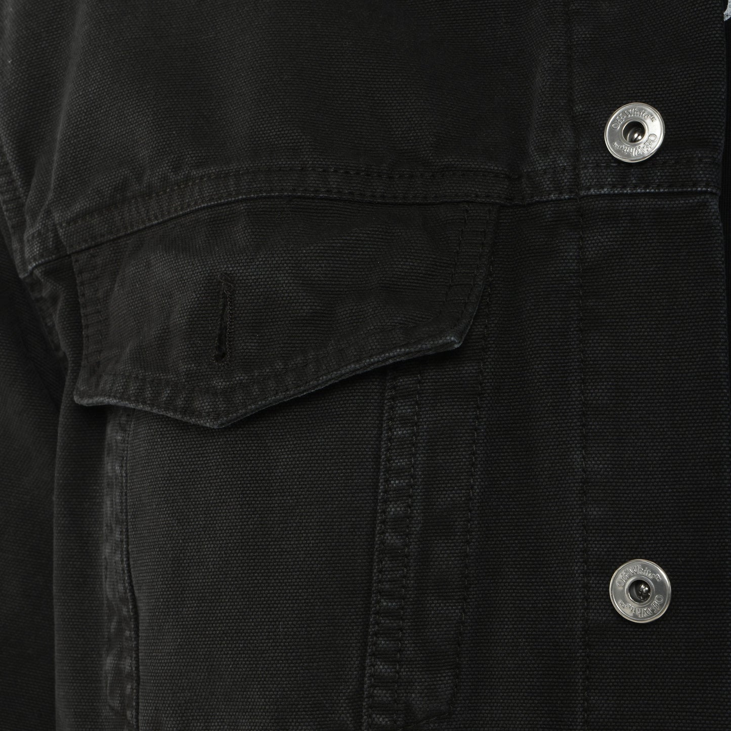 Chaqueta Negra Off-White Canv Varsity