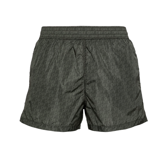 Pantaloneta Verde Off-White Monogram