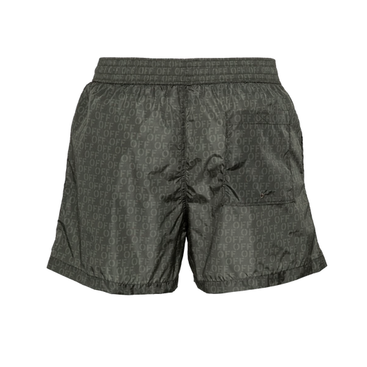 Pantaloneta Verde Off-White Monogram