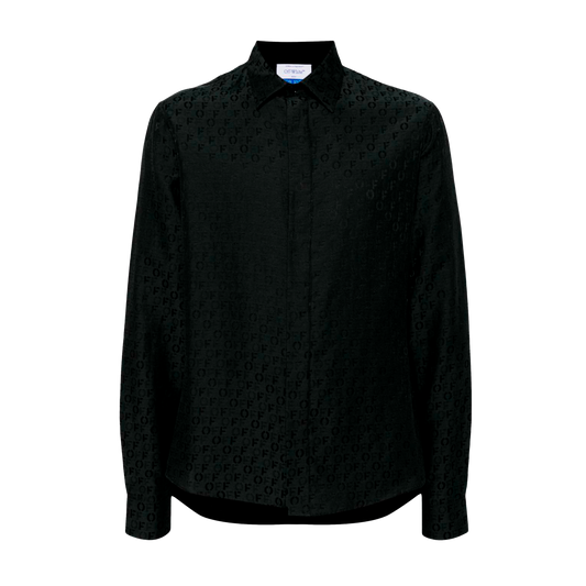 Camisa Negra Off-White Silkcot