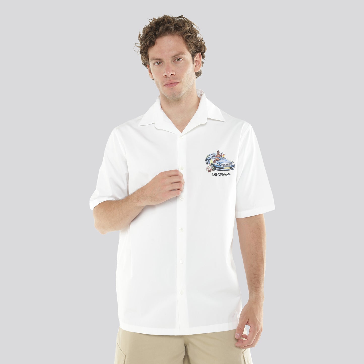 Camisa Blanca Off-White Fresco Arrow Bowling