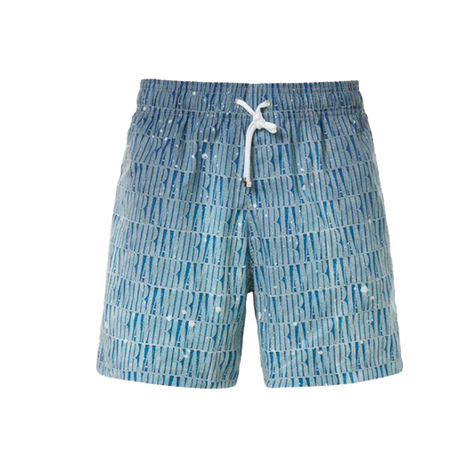 Pantaloneta Azul AMIRI Multilogo