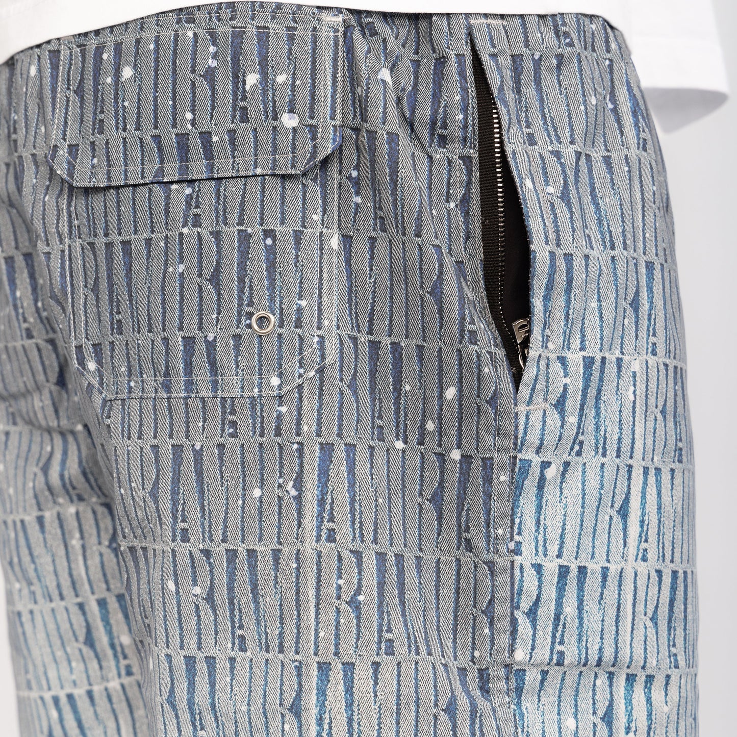 Pantaloneta Azul AMIRI Multilogo