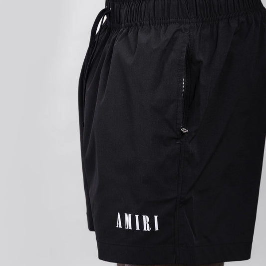 Pantaloneta Negra AMIRI Logo