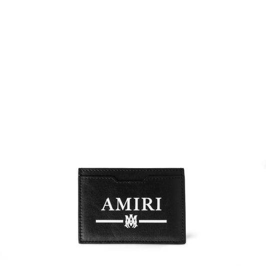 Tarjetero Negra AMIRI Front Logo