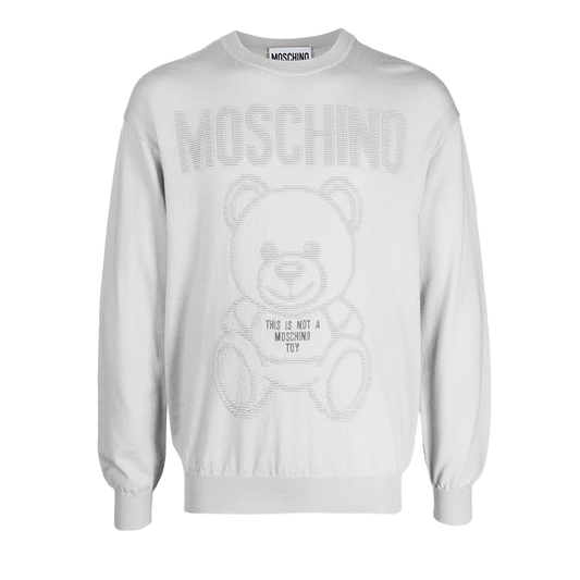 Suéter Gris Moschino Couture Teddy Bear