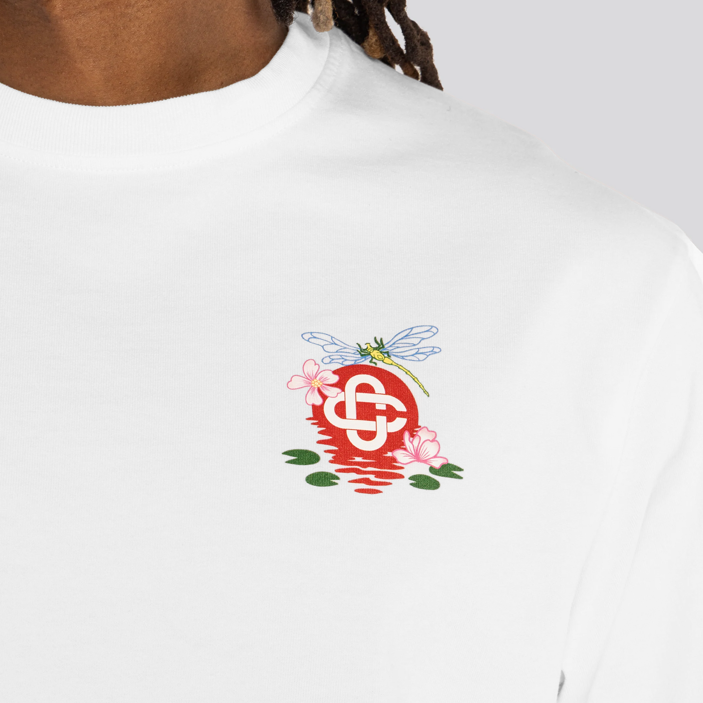 Camiseta Blanca Casablanca Dragonfly Floral